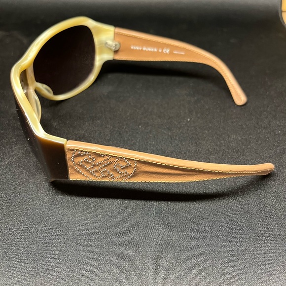 Tory Burch TY700 2Q (Tory Burch brown leather wraparound sunglasses TY7002Q) - Picture 5 of 12